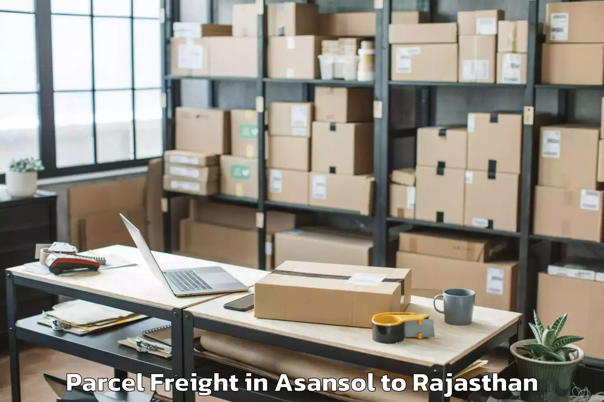 Quality Asansol to Lachhmangarh Sikar Parcel Freight